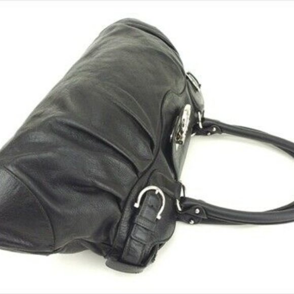 Salvatore Ferragamo bag Hand bag Ganchini Black Silver Authentic Used - Picture 7 of 9